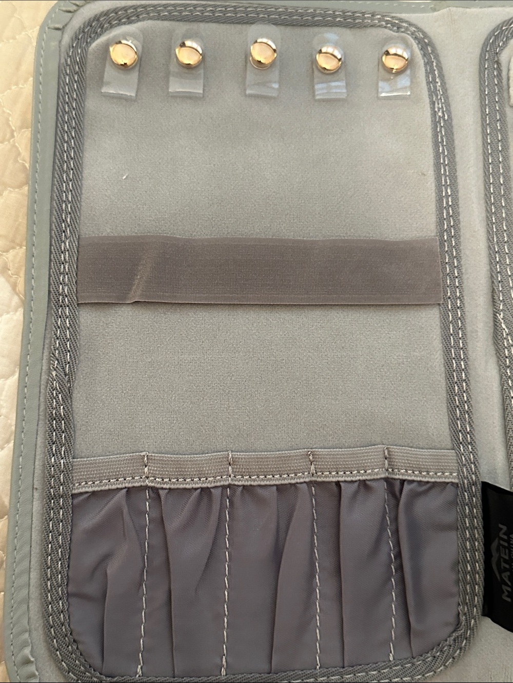 Travel Jewelry Organizer with Gold Hardware - Picture 4 of 6